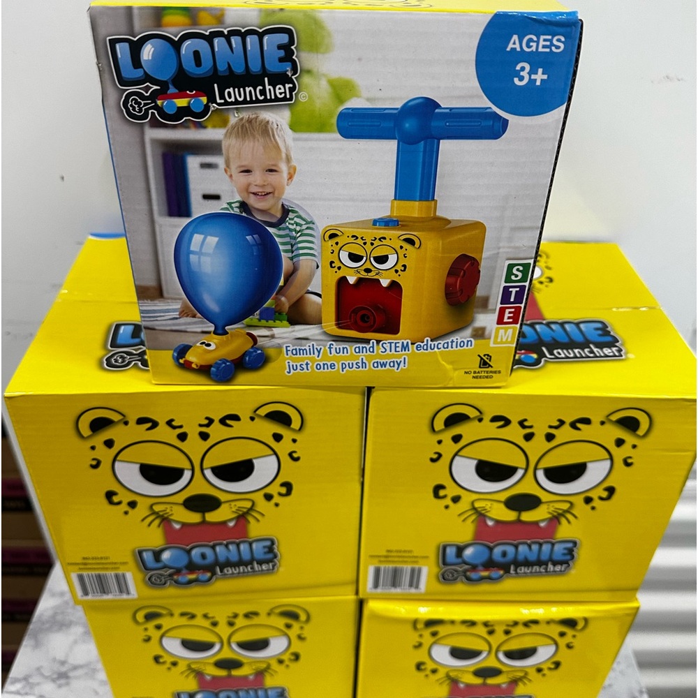 🚀 Loonie Launcher Balloon Launcher Car Toy Set, Aerodynamic Racers, STEM Toys
